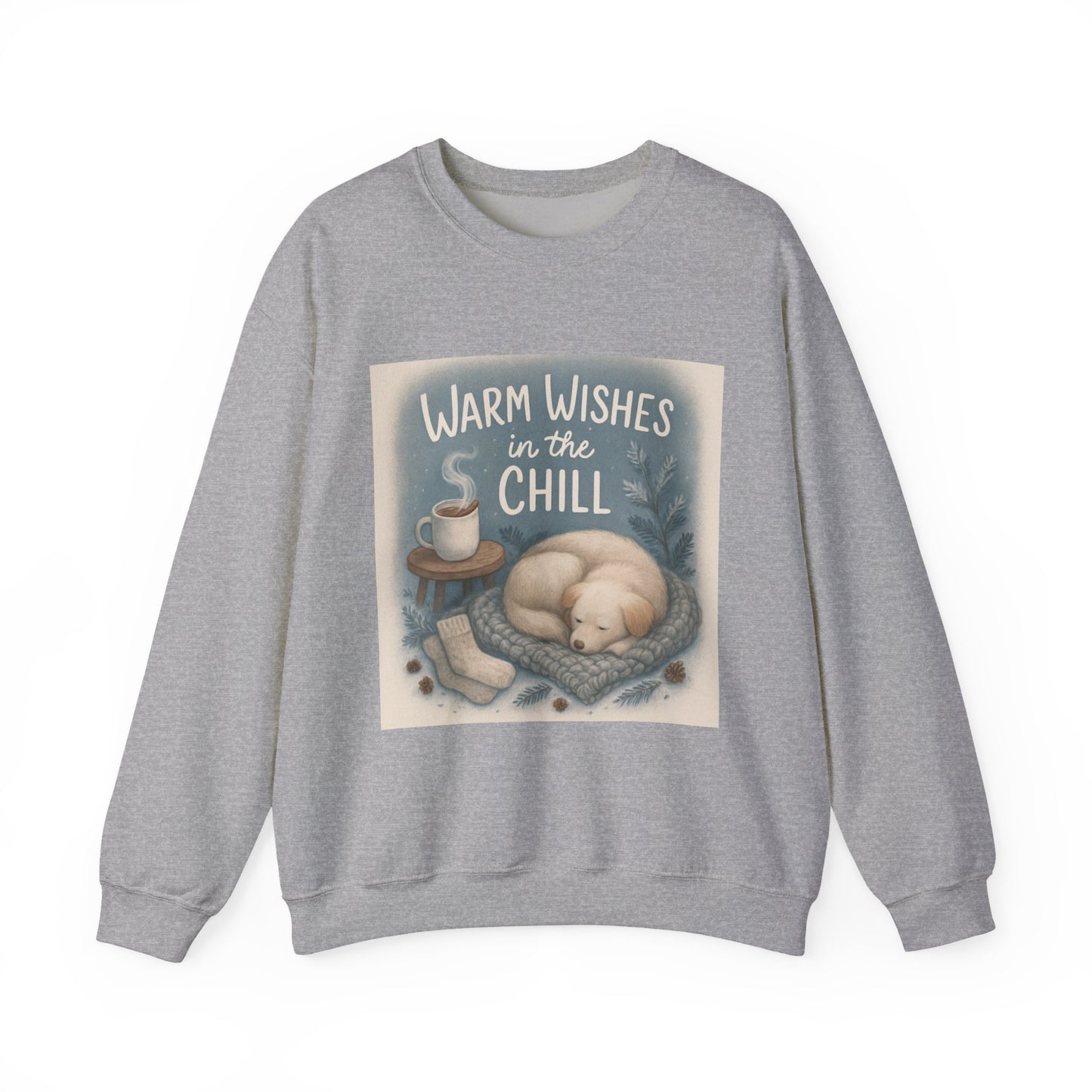 Warm Wishes Crewneck Sweatshirt, Cozy Sweatshirt, Unisex Winter Apparel, Gift for Her, Holiday Fashion