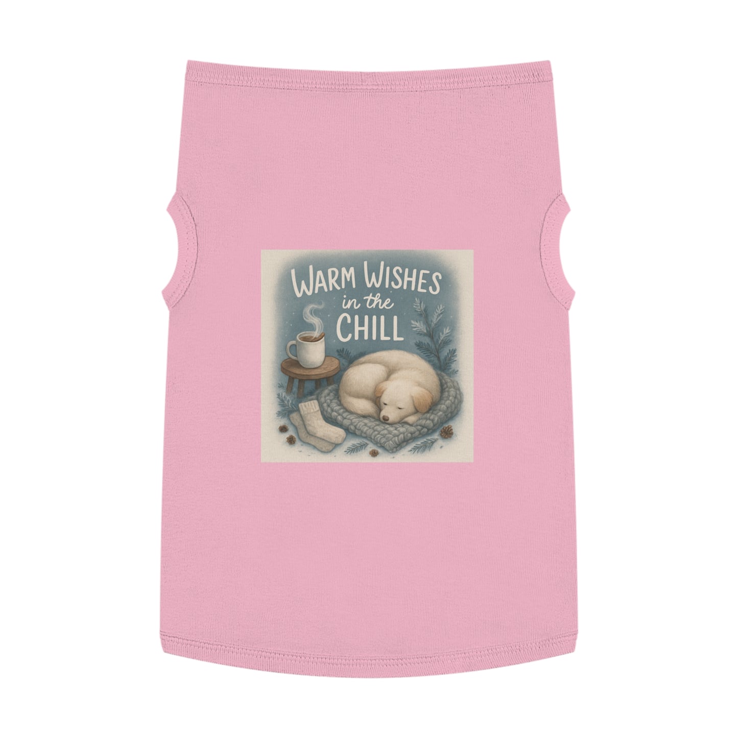 Cozy Pet Tank Top with 'Warm Wishes in the Chill' Design