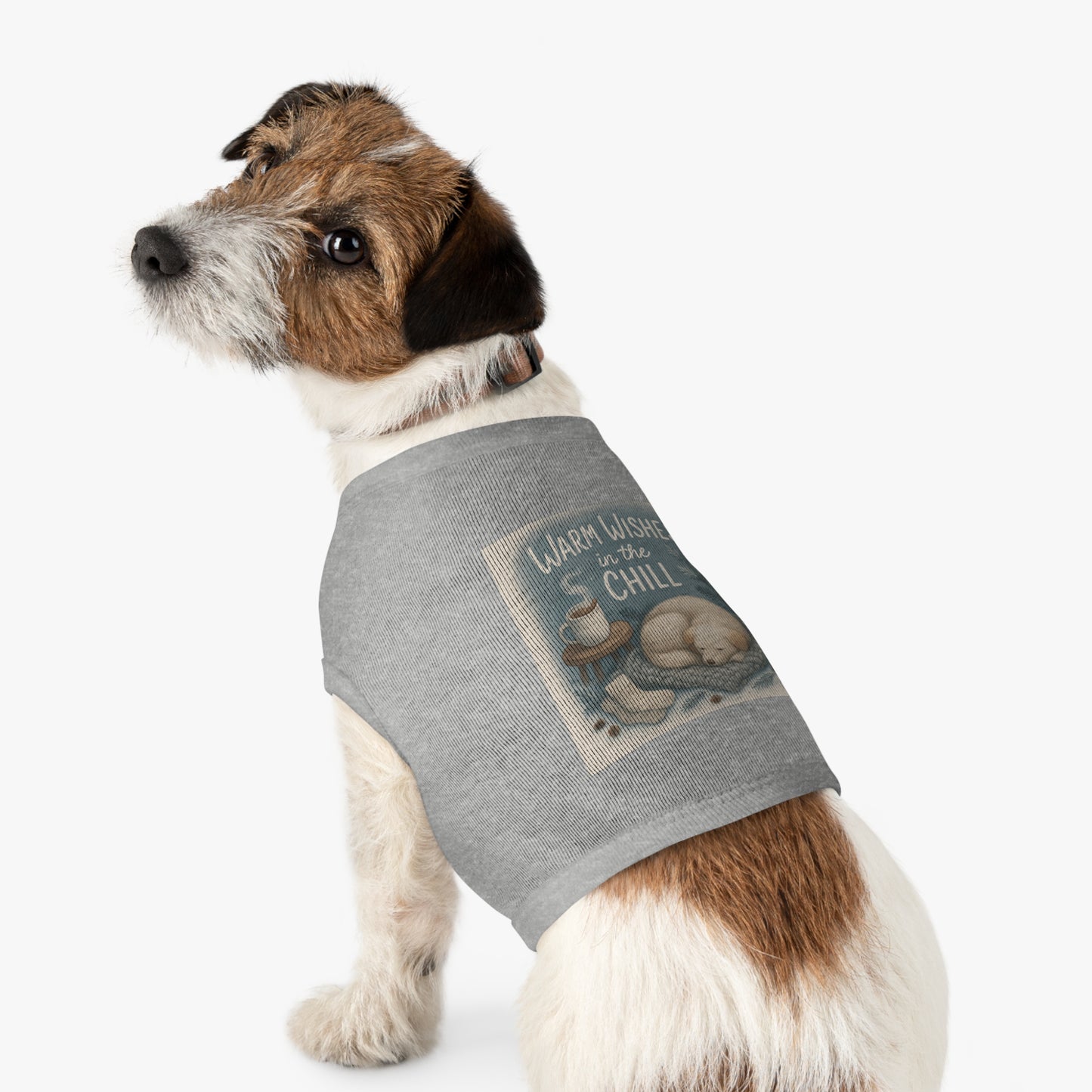 Cozy Pet Tank Top with 'Warm Wishes in the Chill' Design