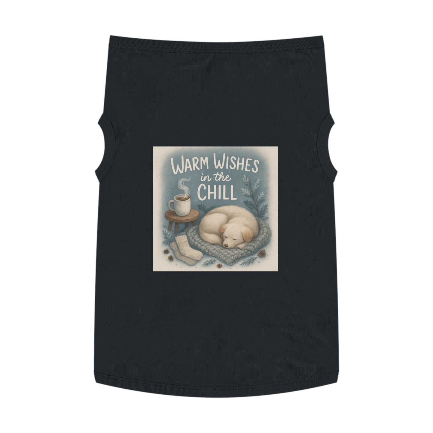 Cozy Pet Tank Top with 'Warm Wishes in the Chill' Design