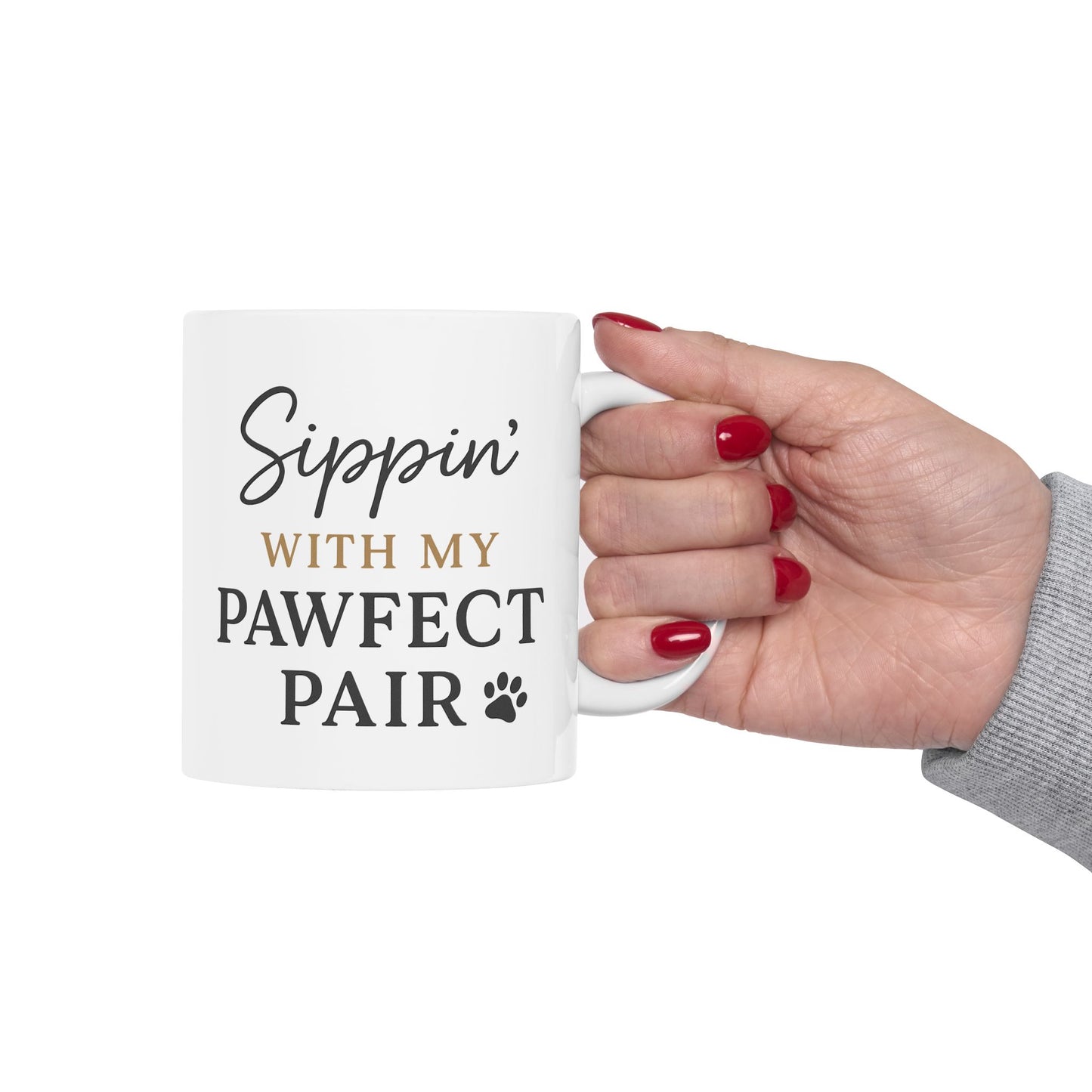Sippin’ with My Pawfect Pair – Dog Lover Mug (Free Gift Exclusive)