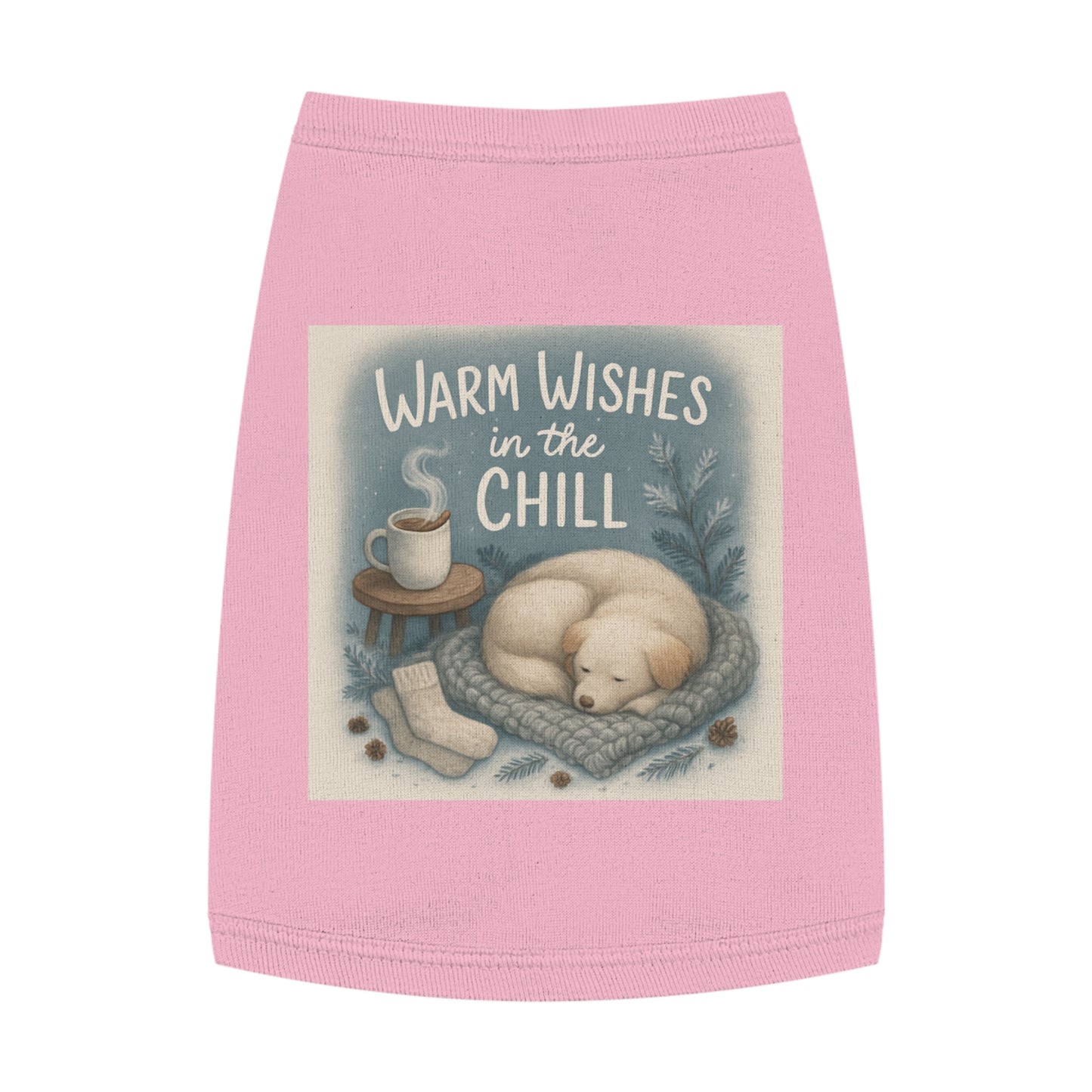 Cozy Pet Tank Top with 'Warm Wishes in the Chill' Design