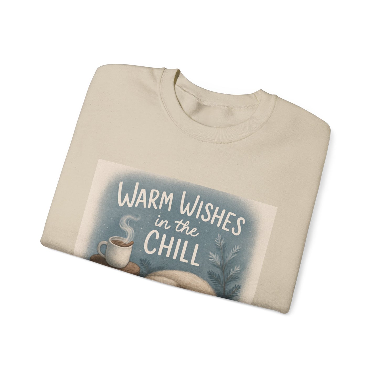 Warm Wishes Crewneck Sweatshirt, Cozy Sweatshirt, Unisex Winter Apparel, Gift for Her, Holiday Fashion