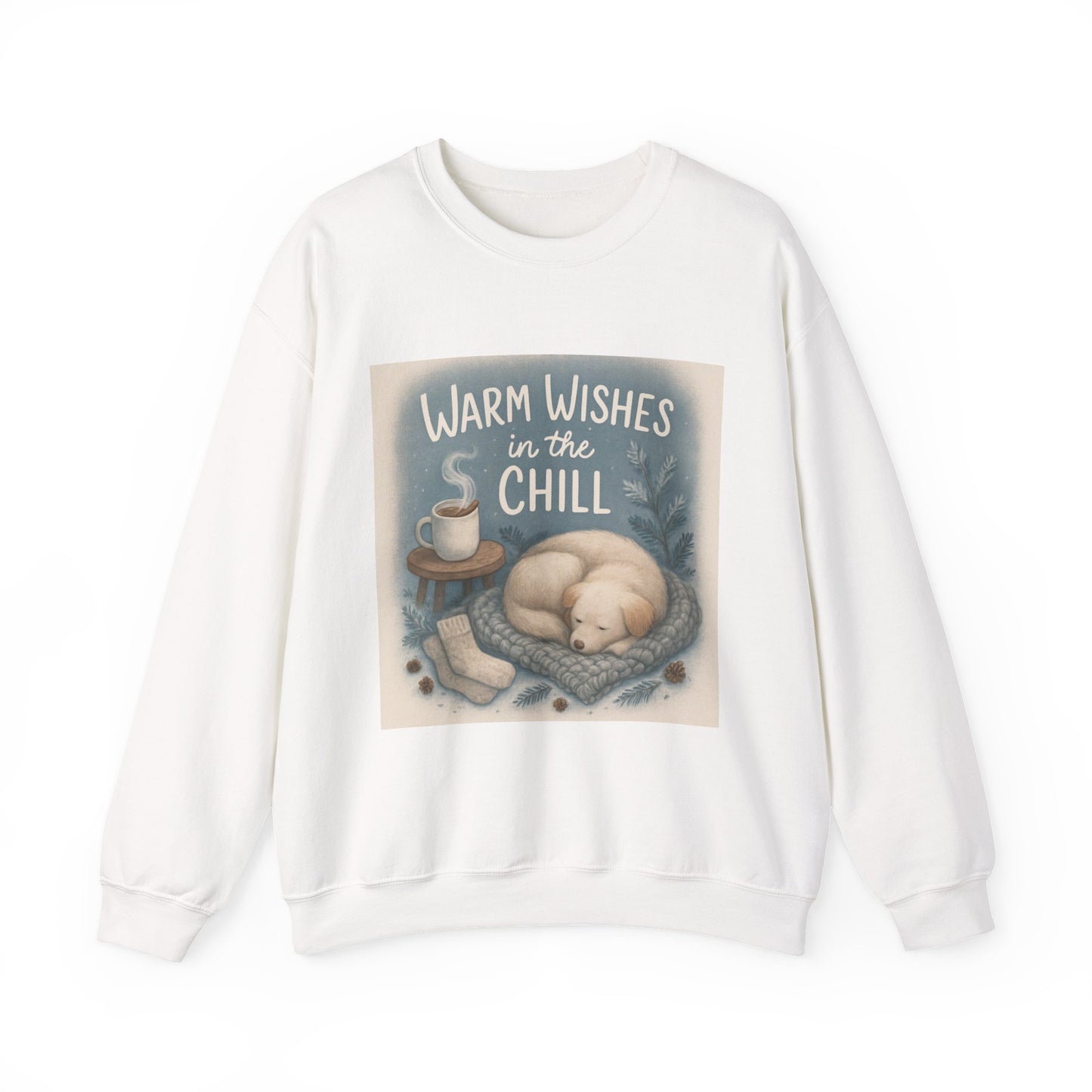 Warm Wishes Crewneck Sweatshirt, Cozy Sweatshirt, Unisex Winter Apparel, Gift for Her, Holiday Fashion