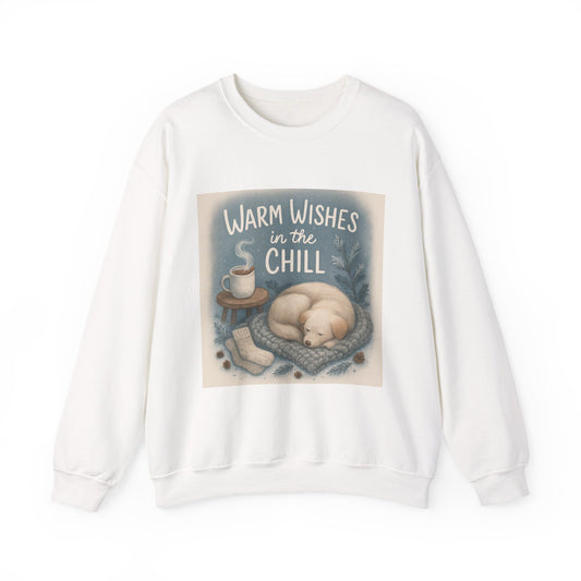Warm Wishes Crewneck Sweatshirt, Cozy Sweatshirt, Unisex Winter Apparel, Gift for Her, Holiday Fashion