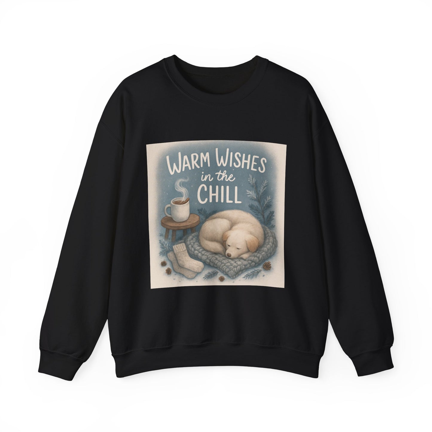 Warm Wishes Crewneck Sweatshirt, Cozy Sweatshirt, Unisex Winter Apparel, Gift for Her, Holiday Fashion