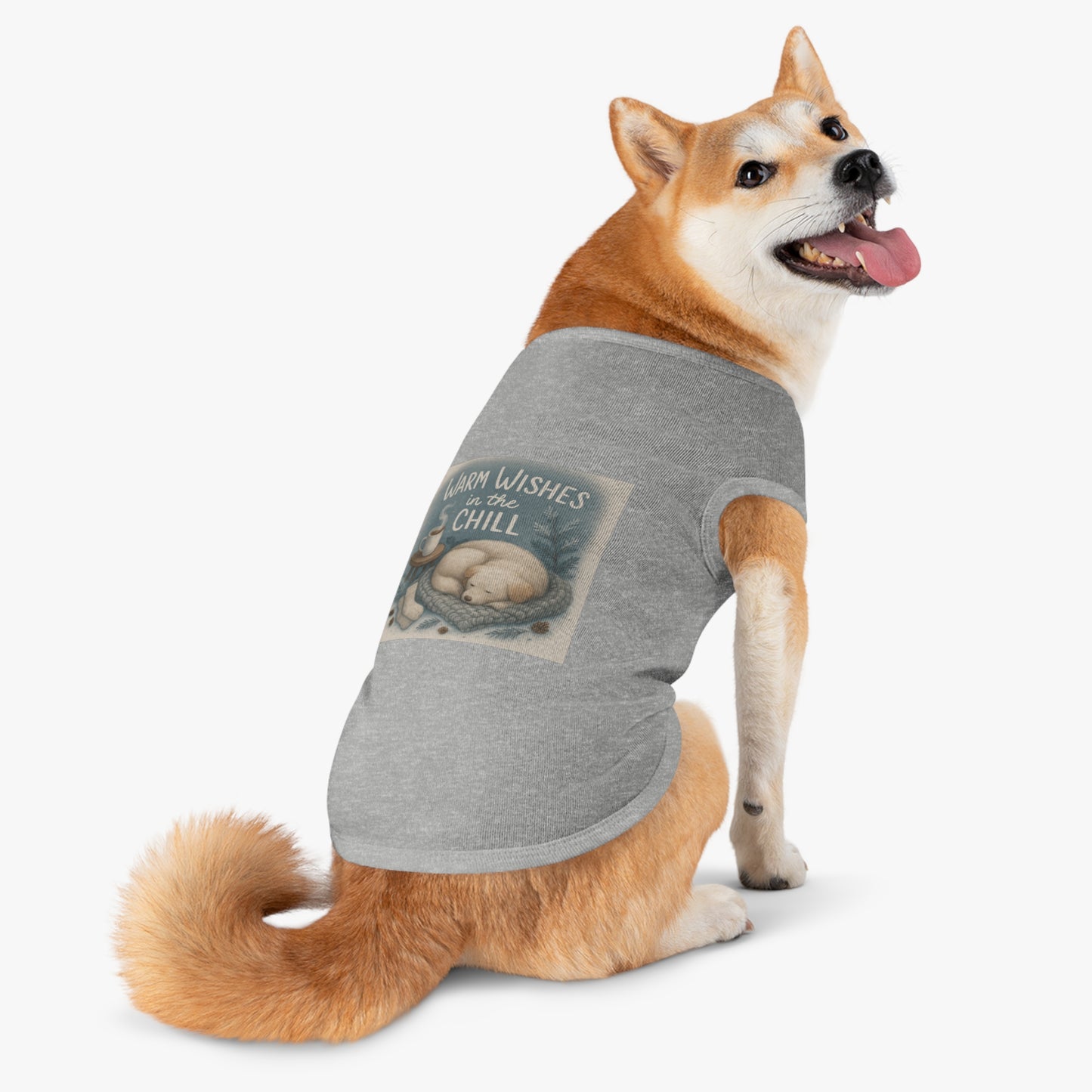 Cozy Pet Tank Top with 'Warm Wishes in the Chill' Design