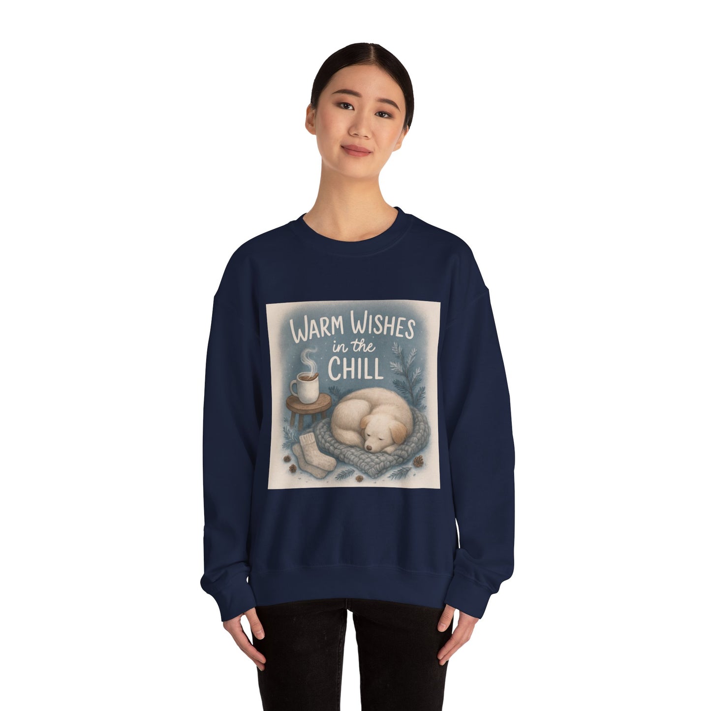 Warm Wishes Crewneck Sweatshirt, Cozy Sweatshirt, Unisex Winter Apparel, Gift for Her, Holiday Fashion
