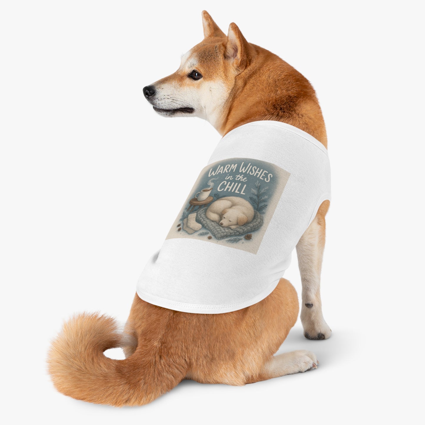 Cozy Pet Tank Top with 'Warm Wishes in the Chill' Design