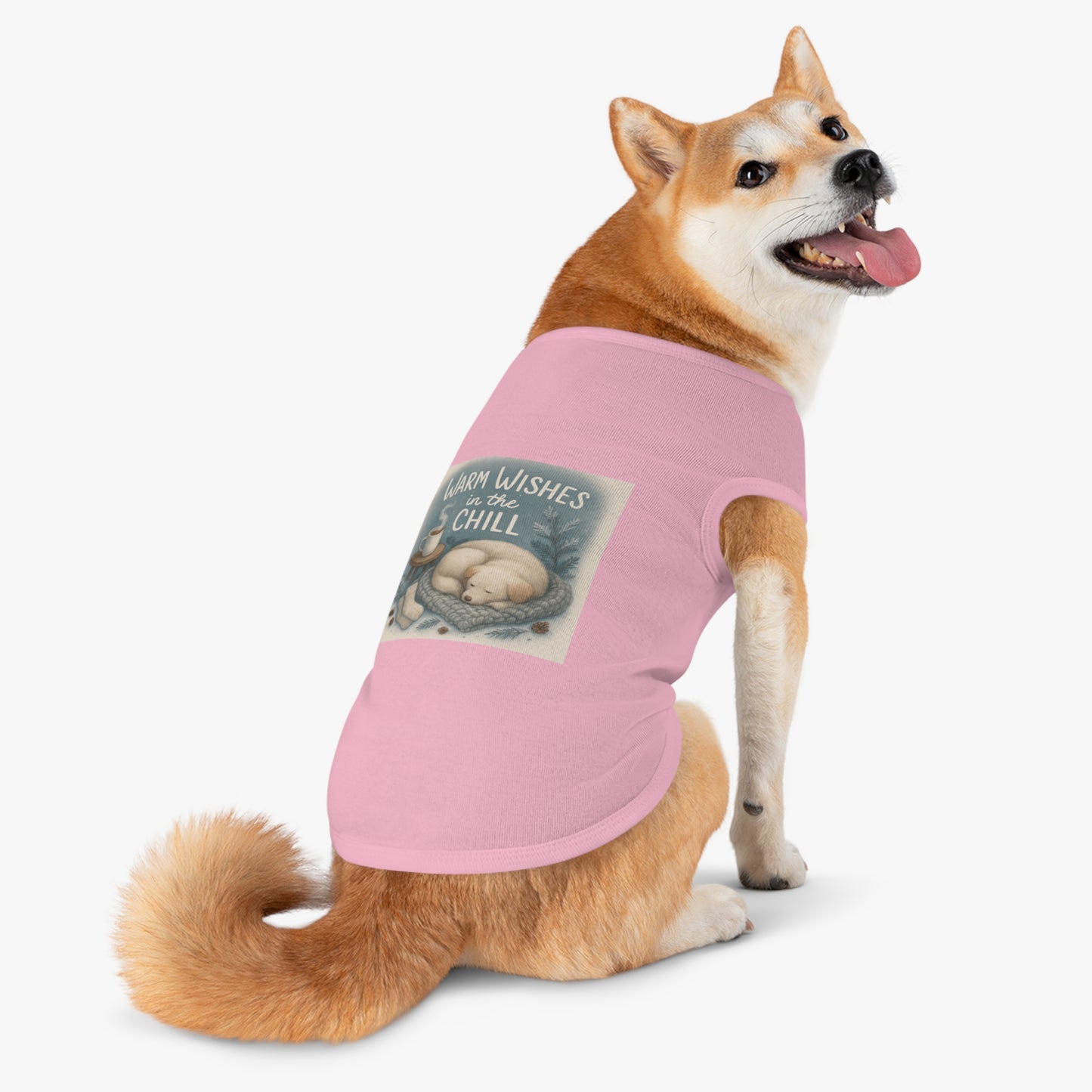 Cozy Pet Tank Top with 'Warm Wishes in the Chill' Design