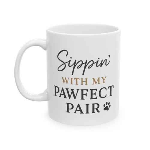 Sippin’ with My Pawfect Pair – Dog Lover Mug (Free Gift Exclusive)
