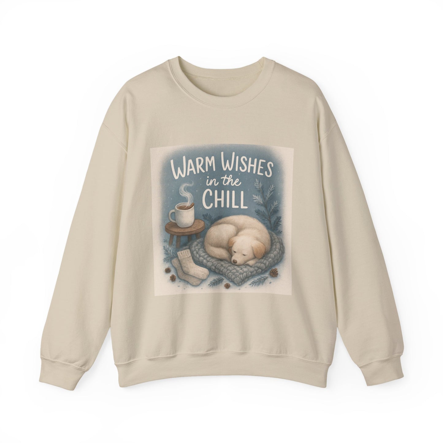 Warm Wishes Crewneck Sweatshirt, Cozy Sweatshirt, Unisex Winter Apparel, Gift for Her, Holiday Fashion