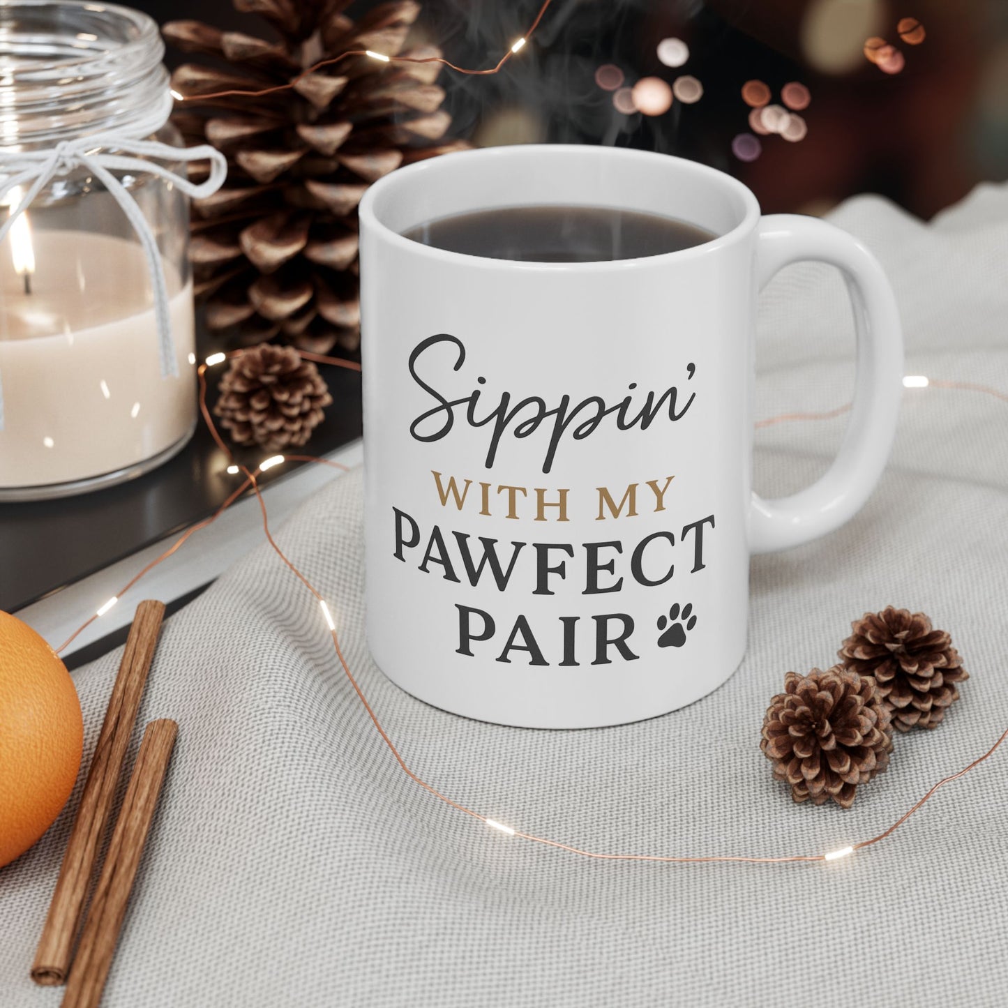 Sippin’ with My Pawfect Pair – Dog Lover Mug (Free Gift Exclusive)