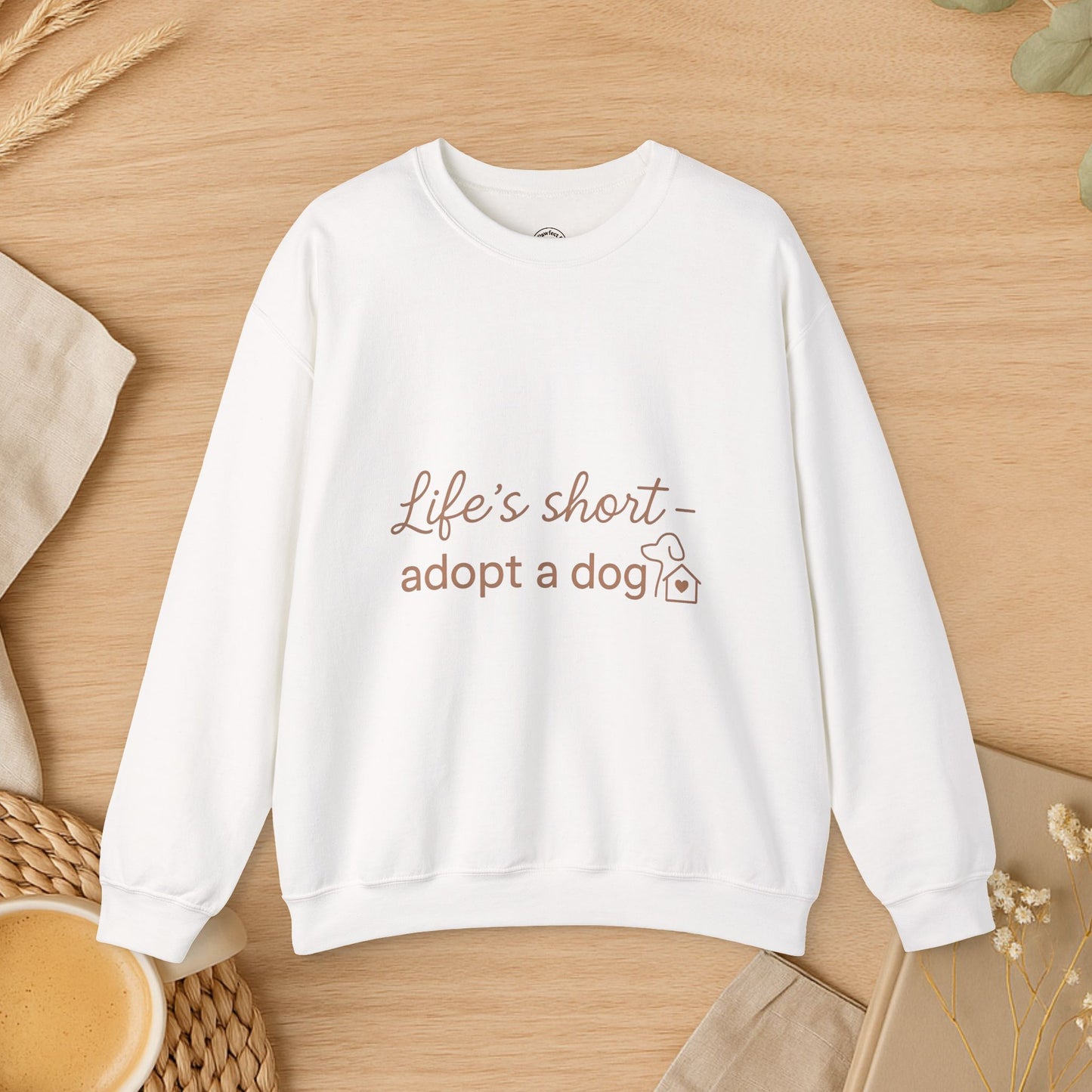 This cozy minimalist tee is designed for every proud dog mom, dad, and animal rescue supporter. Made from soft, breathable cotton — because life’s too short not to love a rescue.