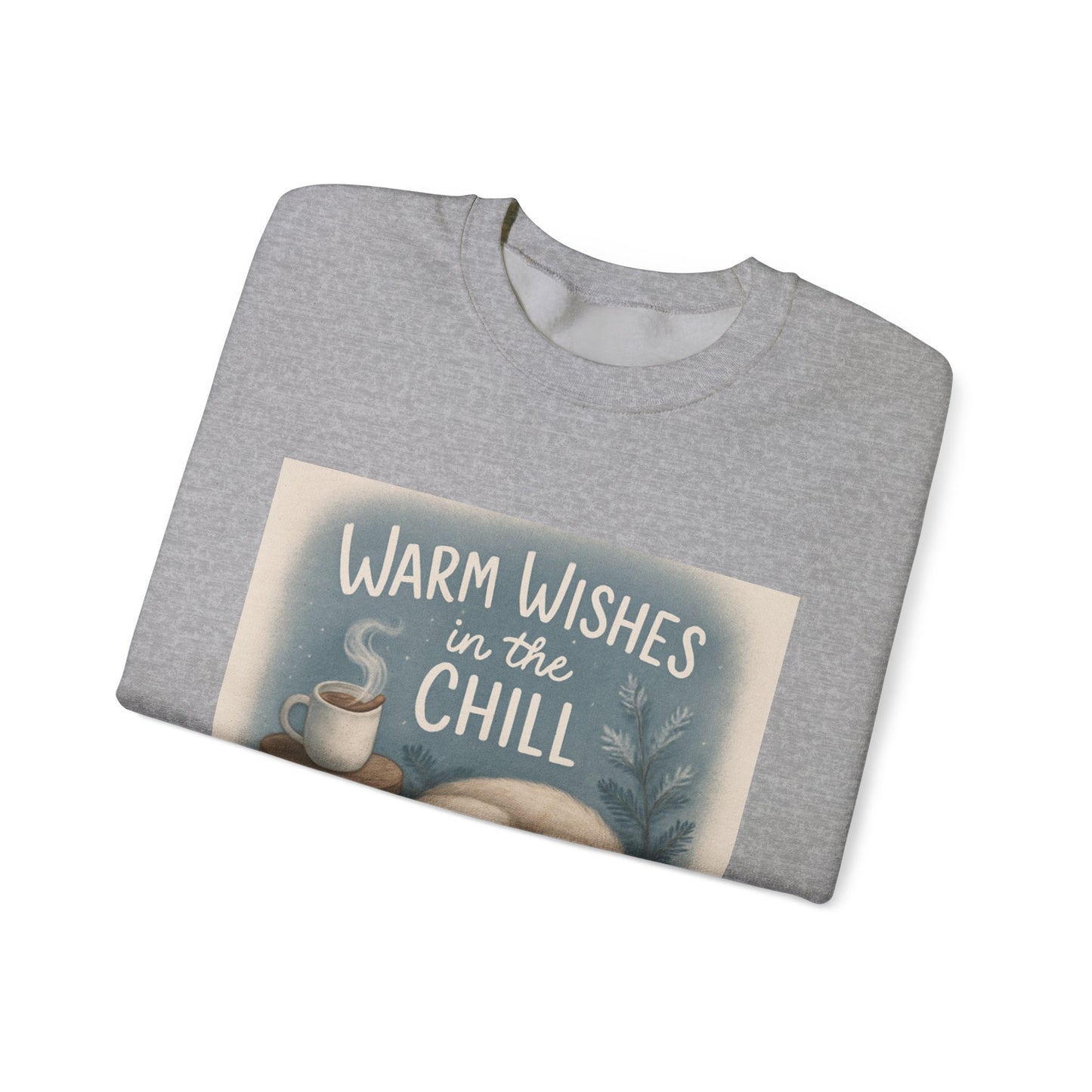 Warm Wishes Crewneck Sweatshirt, Cozy Sweatshirt, Unisex Winter Apparel, Gift for Her, Holiday Fashion