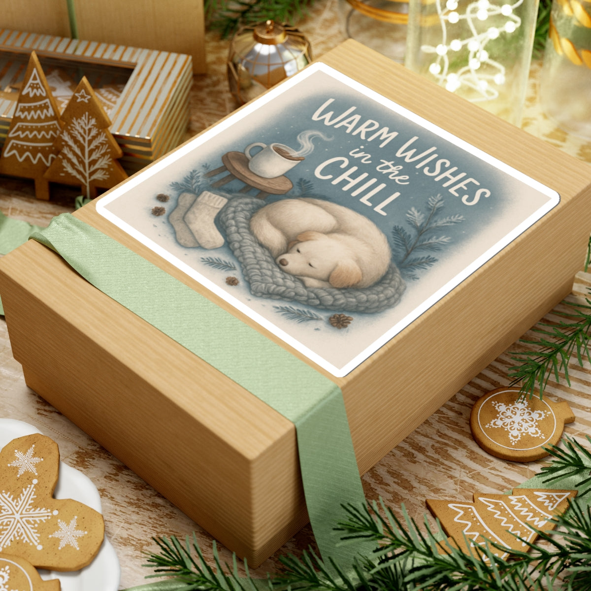 Warm Wishes in the Chill Stickers, Cozy Home Decor, Cute Dog Stickers, Winter Vibes, Gift for Animal Lovers, Laptop Stickers, Holiday [...]