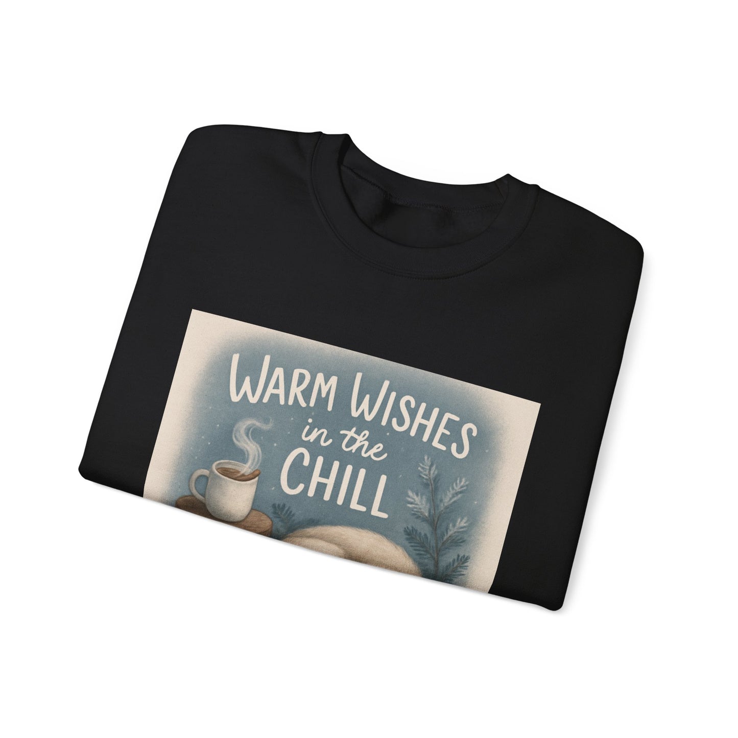 Warm Wishes Crewneck Sweatshirt, Cozy Sweatshirt, Unisex Winter Apparel, Gift for Her, Holiday Fashion