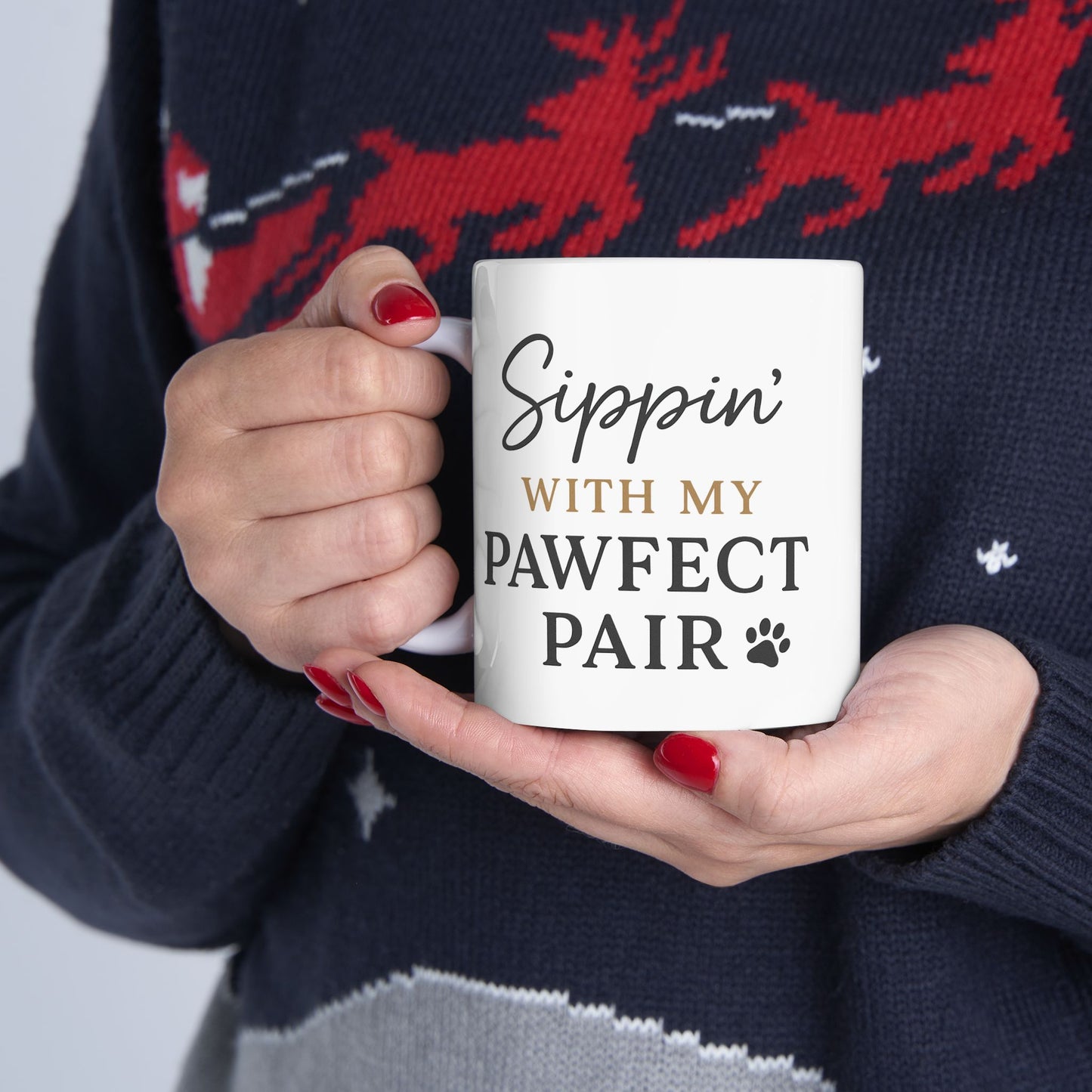 Sippin’ with My Pawfect Pair – Dog Lover Mug (Free Gift Exclusive)