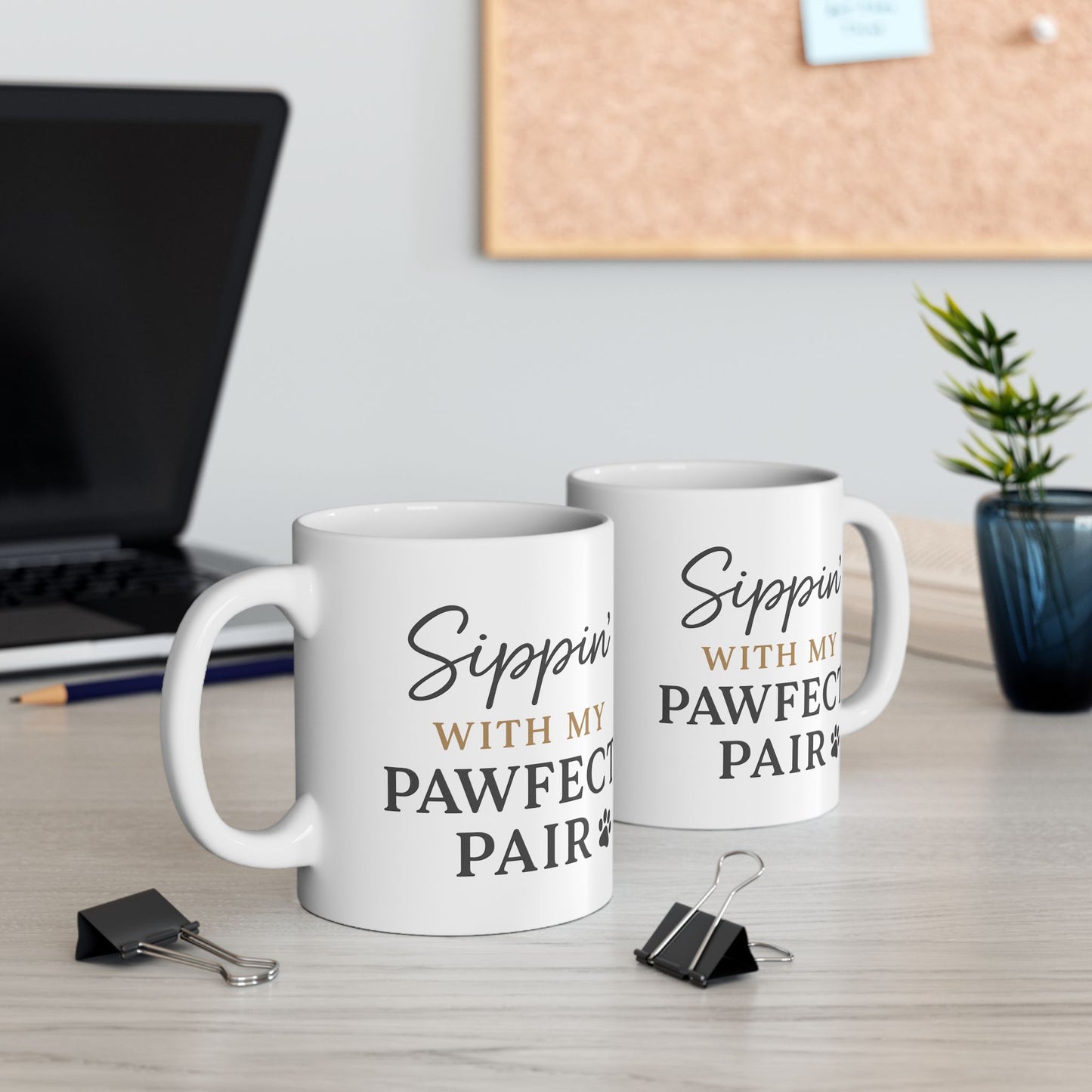 Sippin’ with My Pawfect Pair – Dog Lover Mug (Free Gift Exclusive)