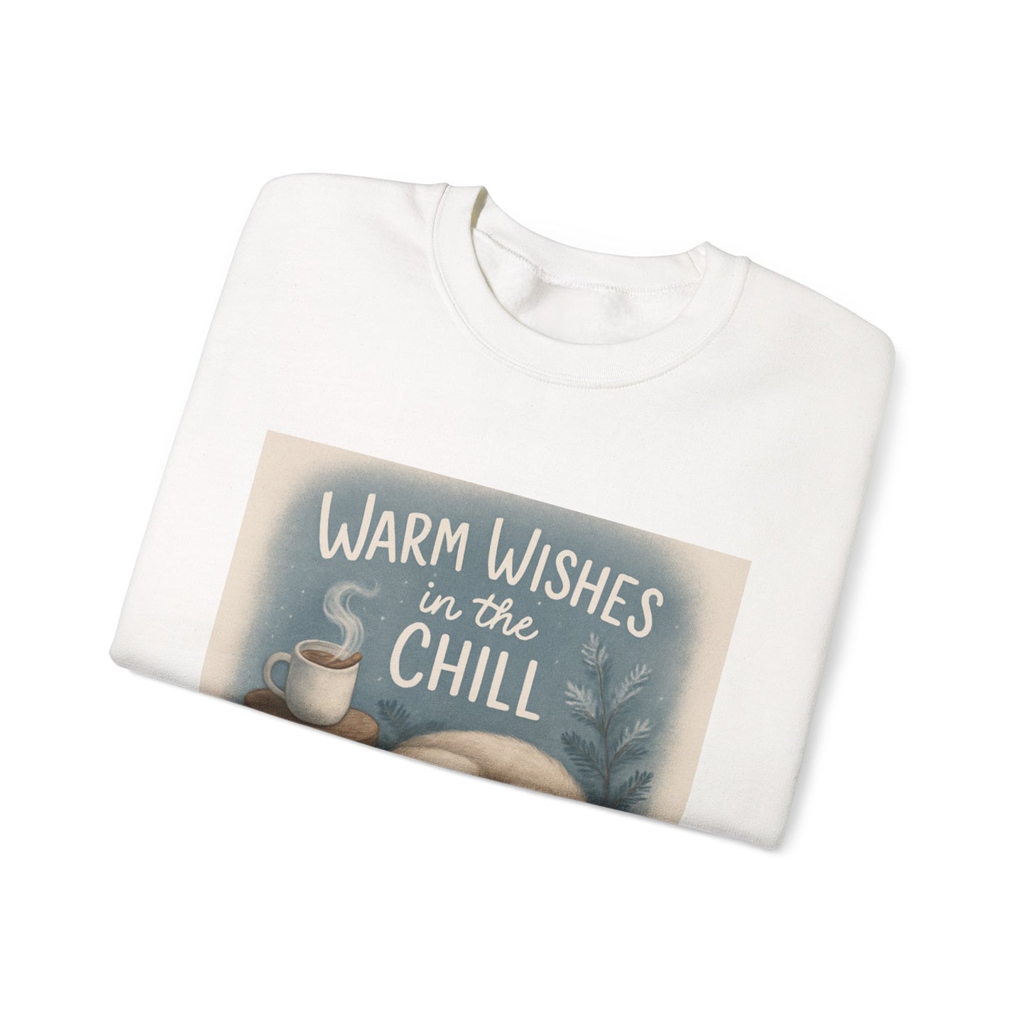 Warm Wishes Crewneck Sweatshirt, Cozy Sweatshirt, Unisex Winter Apparel, Gift for Her, Holiday Fashion