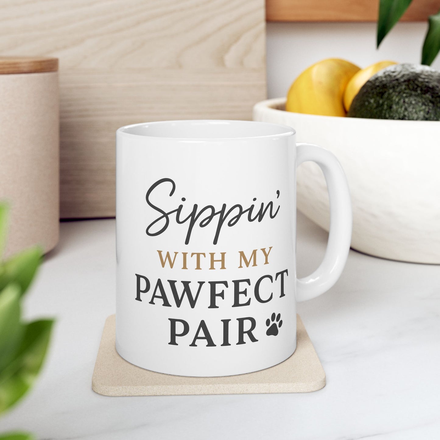 Sippin’ with My Pawfect Pair – Dog Lover Mug (Free Gift Exclusive)
